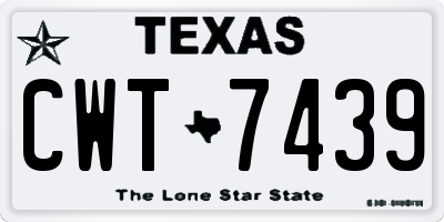 TX license plate CWT7439