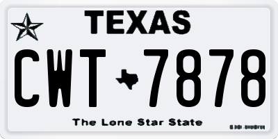 TX license plate CWT7878