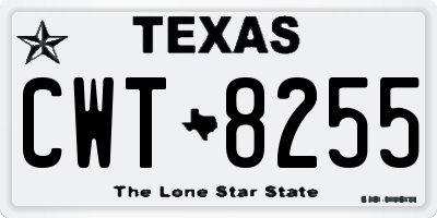 TX license plate CWT8255