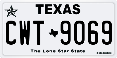 TX license plate CWT9069