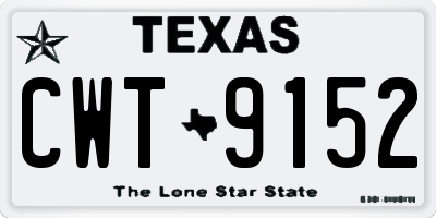 TX license plate CWT9152