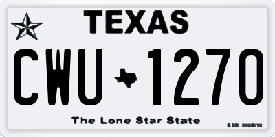 TX license plate CWU1270