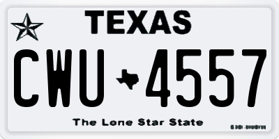 TX license plate CWU4557