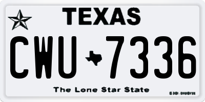 TX license plate CWU7336