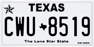 TX license plate CWU8519