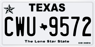 TX license plate CWU9572