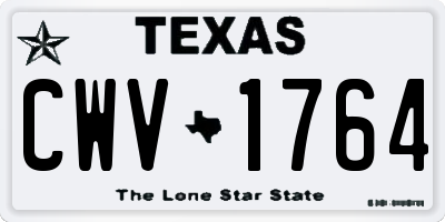 TX license plate CWV1764
