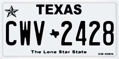 TX license plate CWV2428