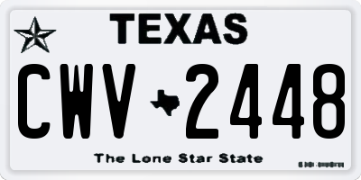 TX license plate CWV2448