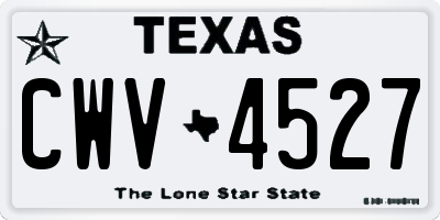 TX license plate CWV4527