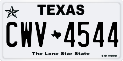 TX license plate CWV4544