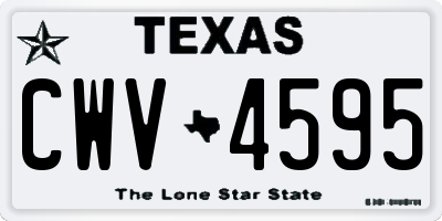 TX license plate CWV4595