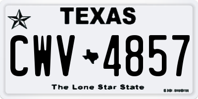TX license plate CWV4857