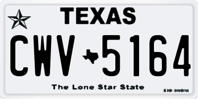 TX license plate CWV5164