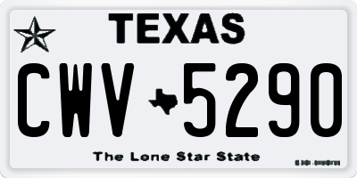 TX license plate CWV5290