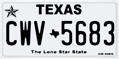 TX license plate CWV5683
