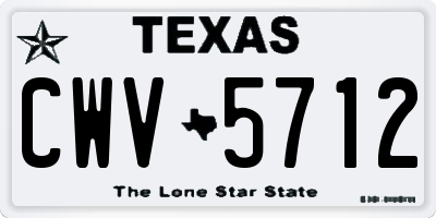 TX license plate CWV5712