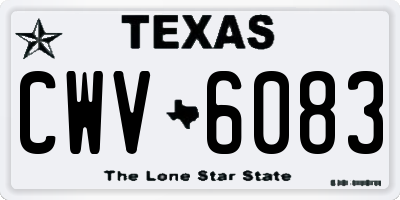 TX license plate CWV6083