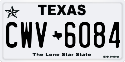 TX license plate CWV6084