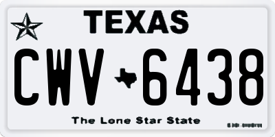 TX license plate CWV6438