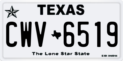 TX license plate CWV6519