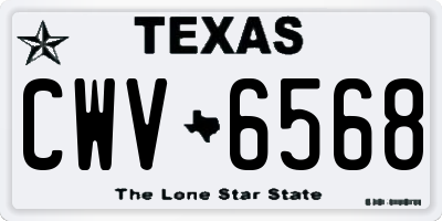 TX license plate CWV6568