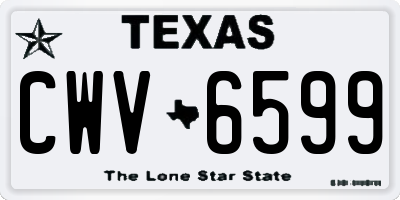 TX license plate CWV6599