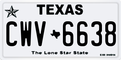 TX license plate CWV6638