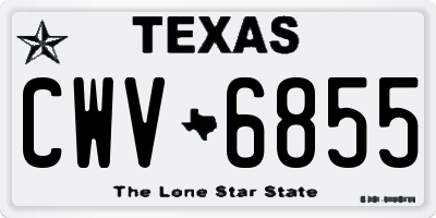 TX license plate CWV6855