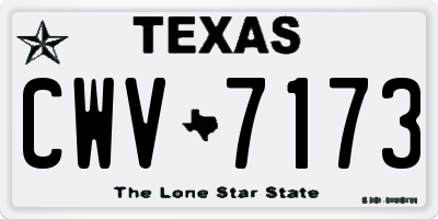 TX license plate CWV7173