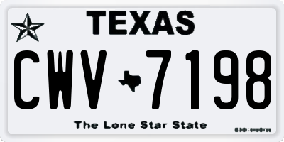 TX license plate CWV7198