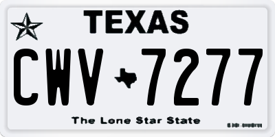 TX license plate CWV7277