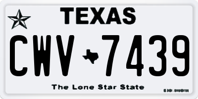 TX license plate CWV7439