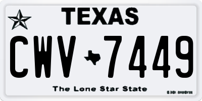 TX license plate CWV7449