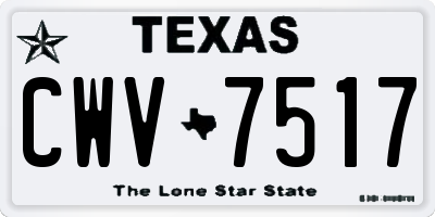 TX license plate CWV7517