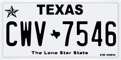 TX license plate CWV7546