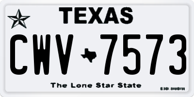 TX license plate CWV7573