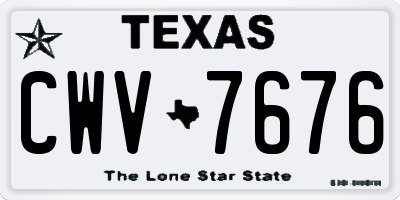 TX license plate CWV7676