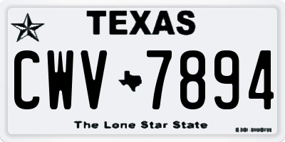TX license plate CWV7894