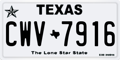 TX license plate CWV7916