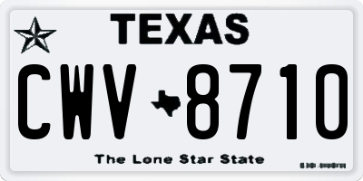 TX license plate CWV8710