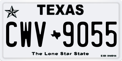 TX license plate CWV9055