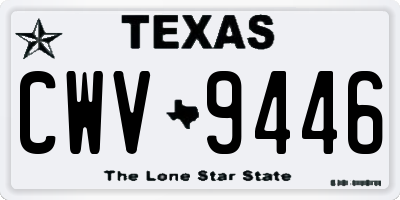 TX license plate CWV9446