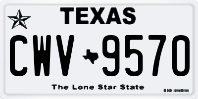 TX license plate CWV9570