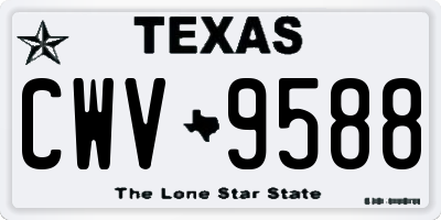 TX license plate CWV9588