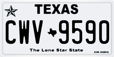 TX license plate CWV9590