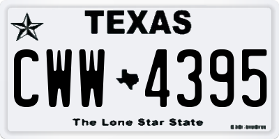 TX license plate CWW4395