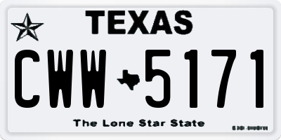 TX license plate CWW5171