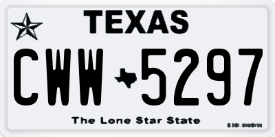 TX license plate CWW5297