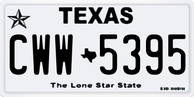 TX license plate CWW5395